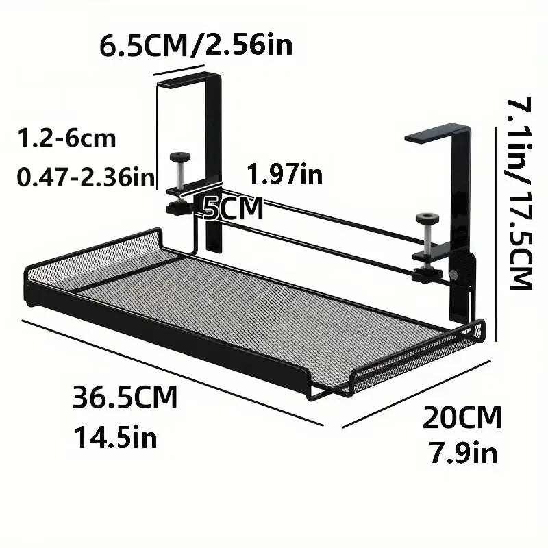 Under Desk Cable Management Tray – No Drill Steel
