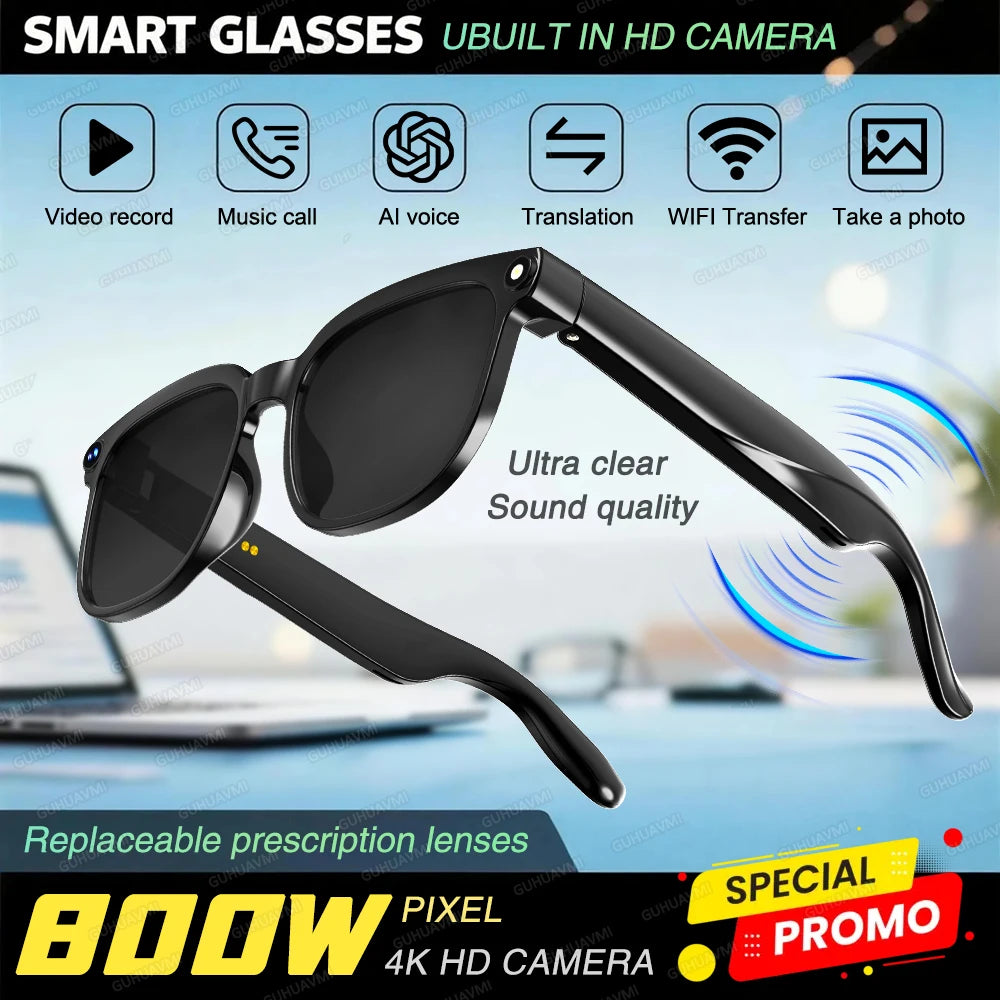 Smart AI Glasses – 1080P HD, ChatGPT & Bluetooth Sunglasses