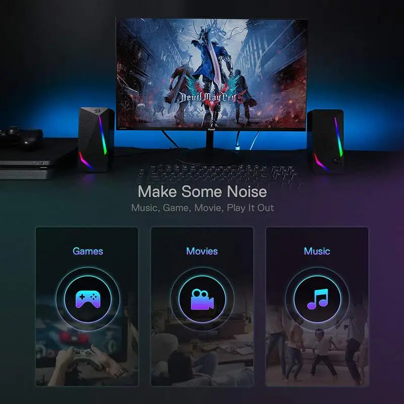 Redragon GS510 Waltz RGB Gaming Speakers