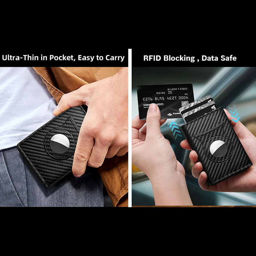 Carbon Fiber AirTag Wallet