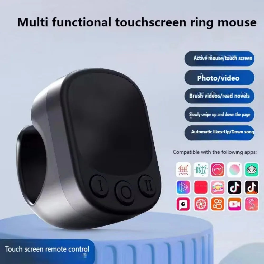 Mini Bluetooth Page Turner Remote – Touchpad Ring for iPhone, Android & iPad
