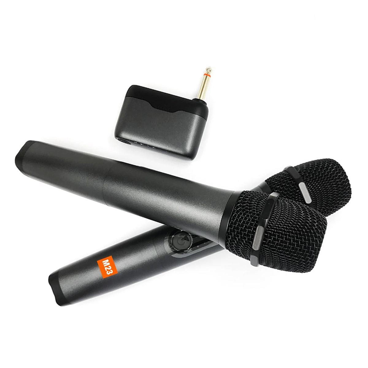 Dual Wireless Microphone System Rechargeable Handheld Karaoke Mic Set