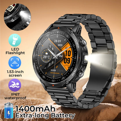Military Smart Watch for Men | 10ATM Waterproof Bluetooth Call