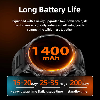 Military Smart Watch for Men | 10ATM Waterproof Bluetooth Call