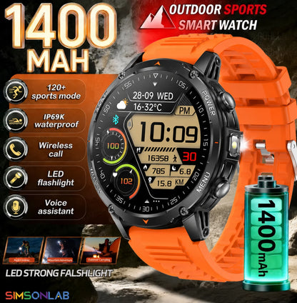 Military Smart Watch for Men | 10ATM Waterproof Bluetooth Call