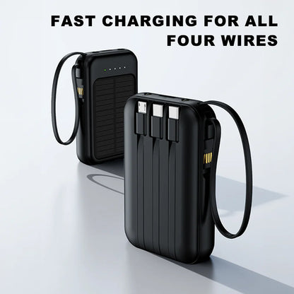 Solar Power Bank – Fast Portable Charger with LED Light