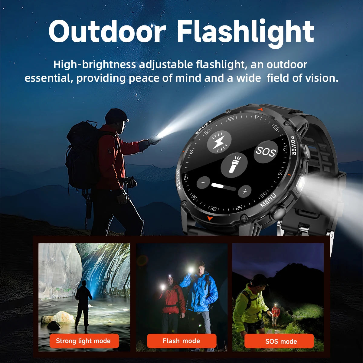 Military Smart Watch for Men | 10ATM Waterproof Bluetooth Call
