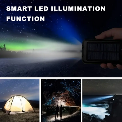 Solar Power Bank – Fast Portable Charger with LED Light
