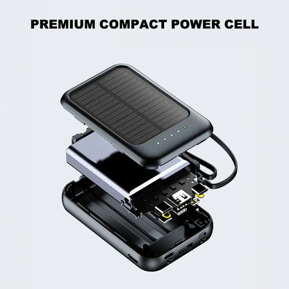 Solar Power Bank – Fast Portable Charger with LED Light