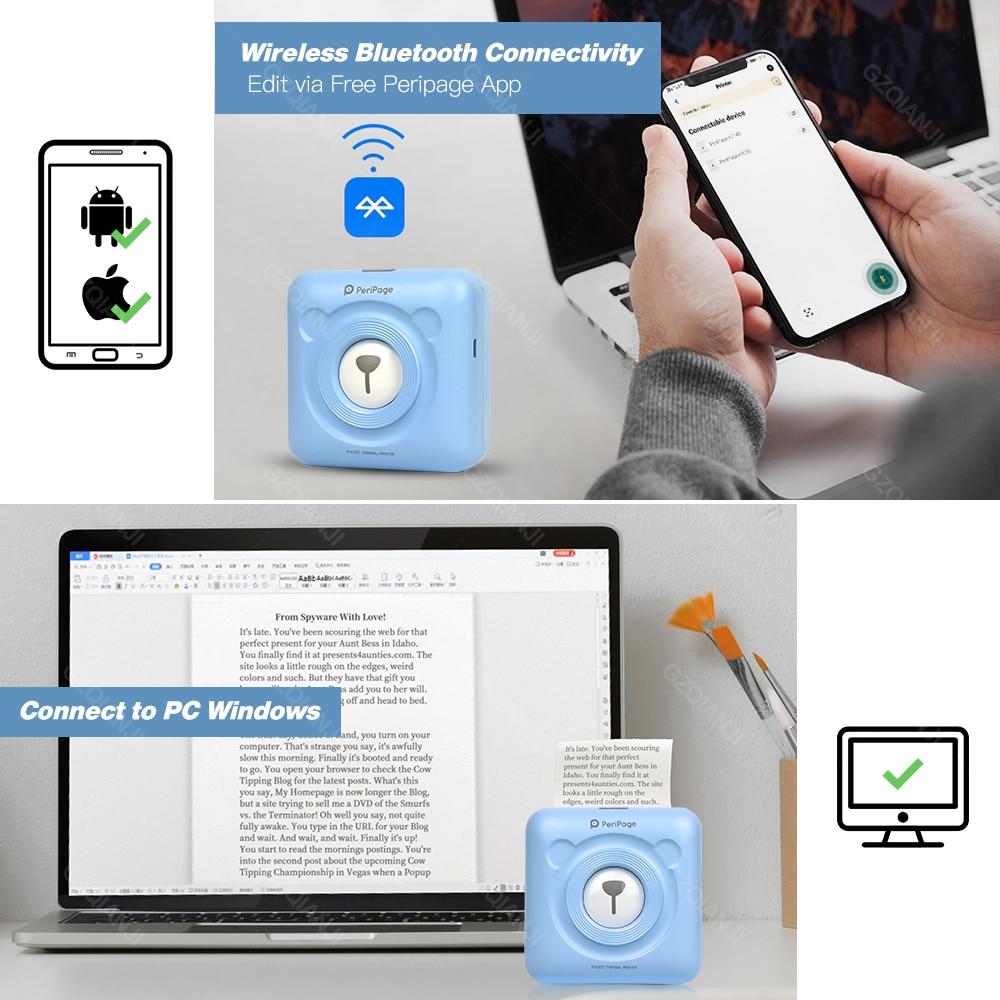 Portable Mini Pocket Thermal Bluetooth Printer