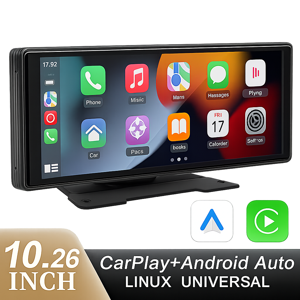 10.26" Wireless CarPlay & Android Auto Car Mirror Display