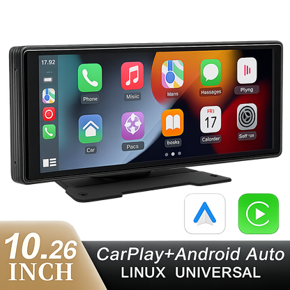 10.26" Wireless CarPlay & Android Auto Car Mirror Display