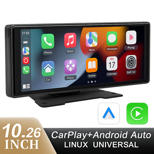 10.26" Wireless CarPlay & Android Auto Car Mirror Display