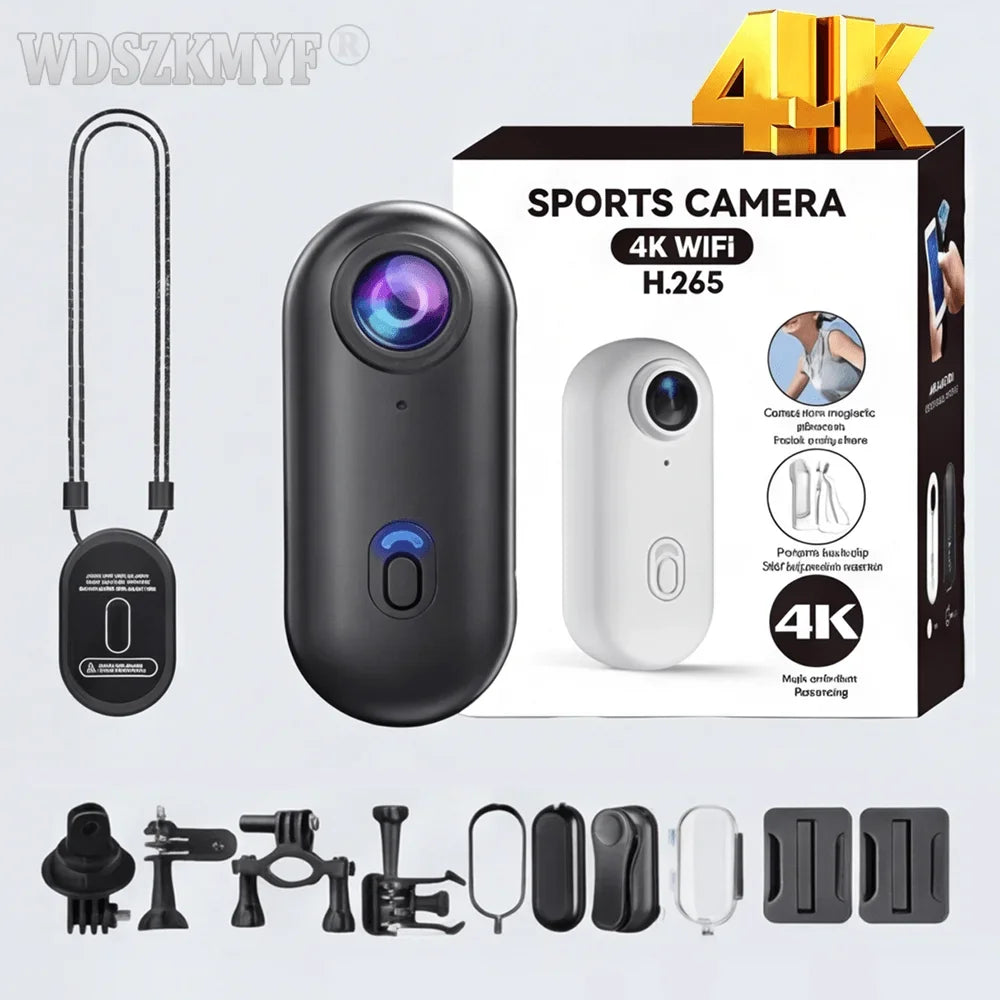 4K HD Mini WiFi Action Camera for Motorcycle, Bike & Body POV Recording