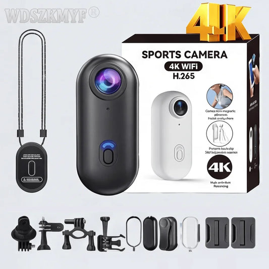 4K HD Mini WiFi Action Camera for Motorcycle, Bike & Body POV Recording