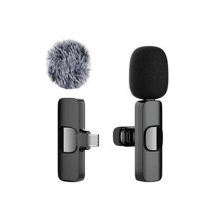 Wireless Lavalier Microphone for iPhone & Android with Noise Cancellation