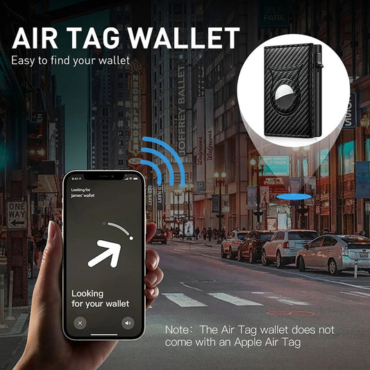 Carbon Fiber AirTag Wallet