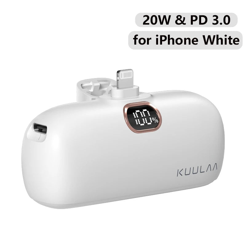 KUULAA 5000mAh Mini Power Bank – Fast Charging Portable Charger