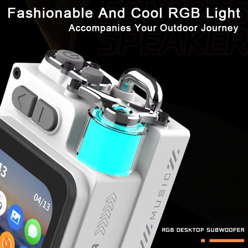 GAMINJA Bluetooth RGB Speaker with LED Clock Display
