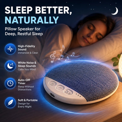 Bluetooth Pillow Speaker with White Noise – Immersive Sleep & Perfect Gift