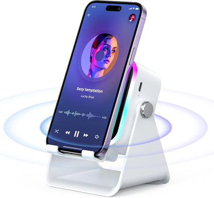 5-in-1 Universal Wireless Bluetooth Speaker Phone Stand with RGB Light