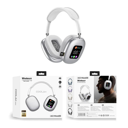 MAX600 Wireless ANC Headphones with Touch LED Display