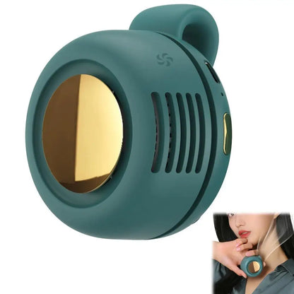 Portable Mini Bladeless Fan – USB Rechargeable 3-Speed Clip-On Waist & Shirt Cooling Fan