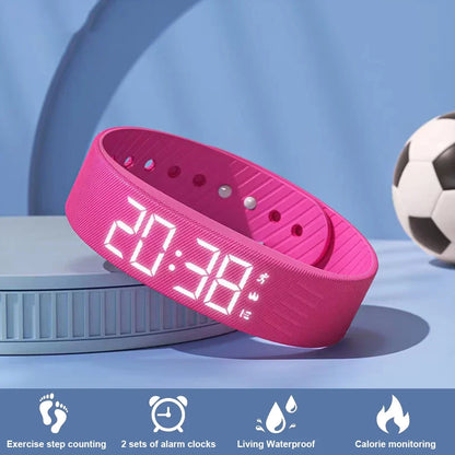 LED Smart Fitness Bracelet – Waterproof Activity Tracker with Pedometer