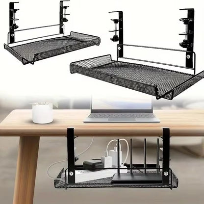 Under Desk Cable Management Tray – No Drill Steel