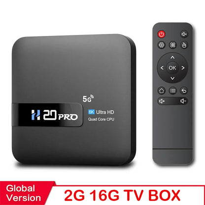 H20 Pro Android TV Box WiFi 6 4K Media Player