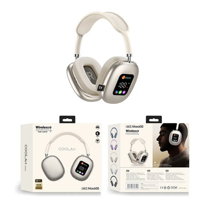 MAX600 Wireless ANC Headphones with Touch LED Display
