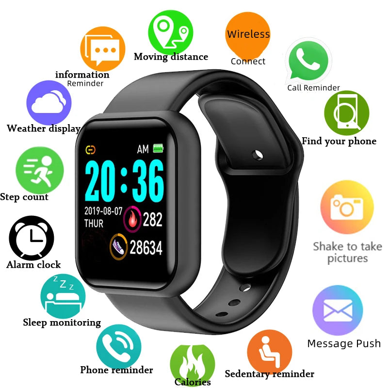 D13 Smartwatch – Bluetooth Fitness Tracker with Music & Sleep Monitor