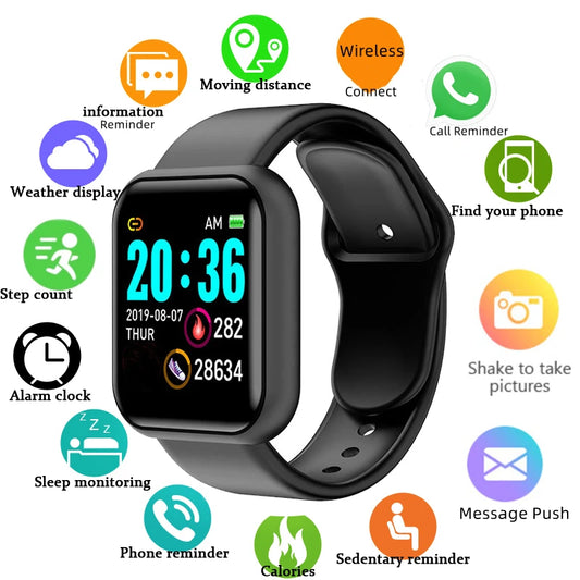 D13 Smartwatch – Bluetooth Fitness Tracker with Music & Sleep Monitor