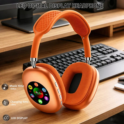Wireless Headphones with LCD Touch Screen & HiFi Stereo Sound