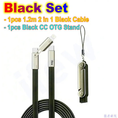 240W Fast Charging Cable with Foldable Stand
