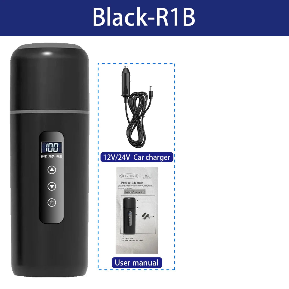 Electric Kettle 12V24V Portable Car Heating Cup 500ml