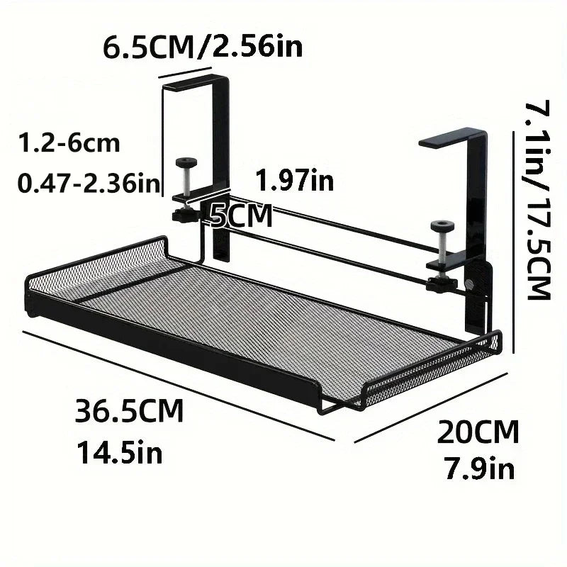Under Desk Cable Management Tray – No Drill Steel