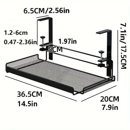Under Desk Cable Management Tray – No Drill Steel