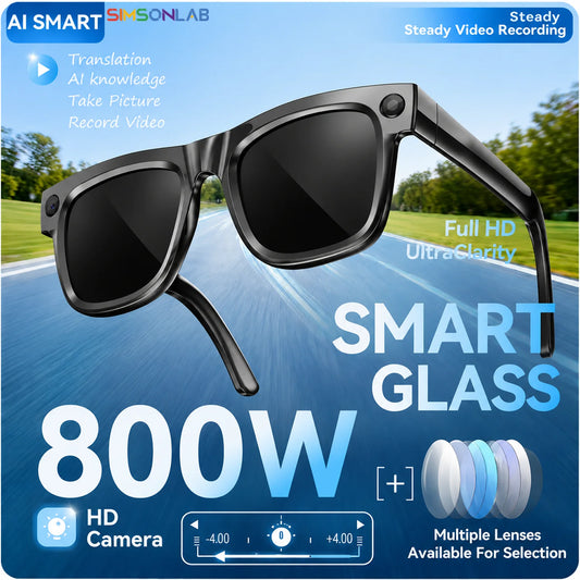 AI Camera Smart Glasses 2026 Photo & Video Recording Waterproof Bluetooth Sunglasses