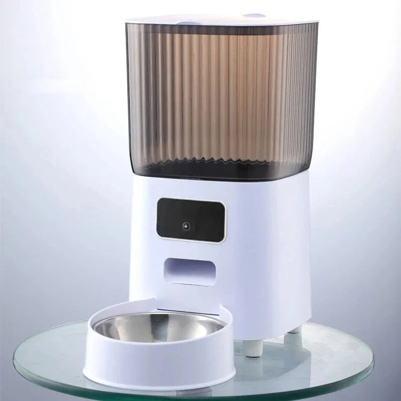 Smart Dual Bowl Pet Feeder with Camera