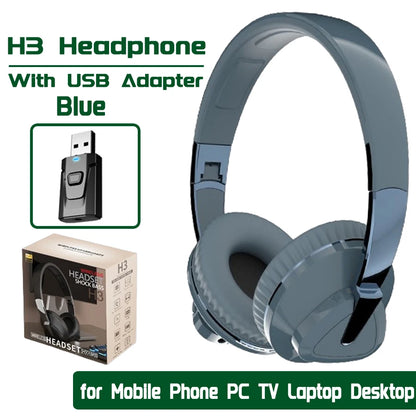 Bluetooth TV Headphones with USB Adapter & Mic