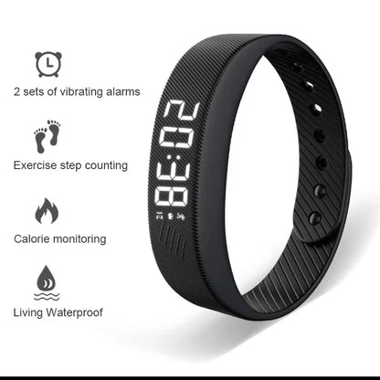LED Smart Fitness Bracelet – Waterproof Activity Tracker with Pedometer