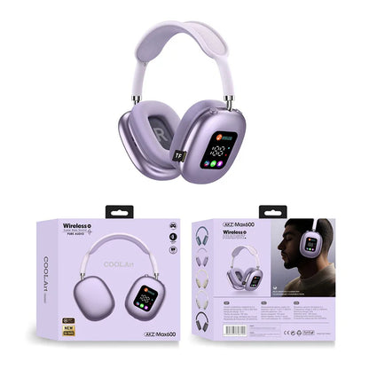 MAX600 Wireless ANC Headphones with Touch LED Display