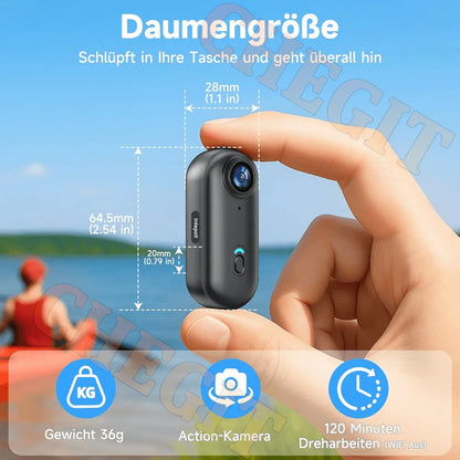 4K HD Mini WiFi Action Camera for Motorcycle, Bike & Body POV Recording