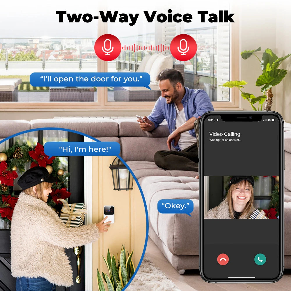 Tuya WiFi Video Doorbell HD Smart Security Camera
