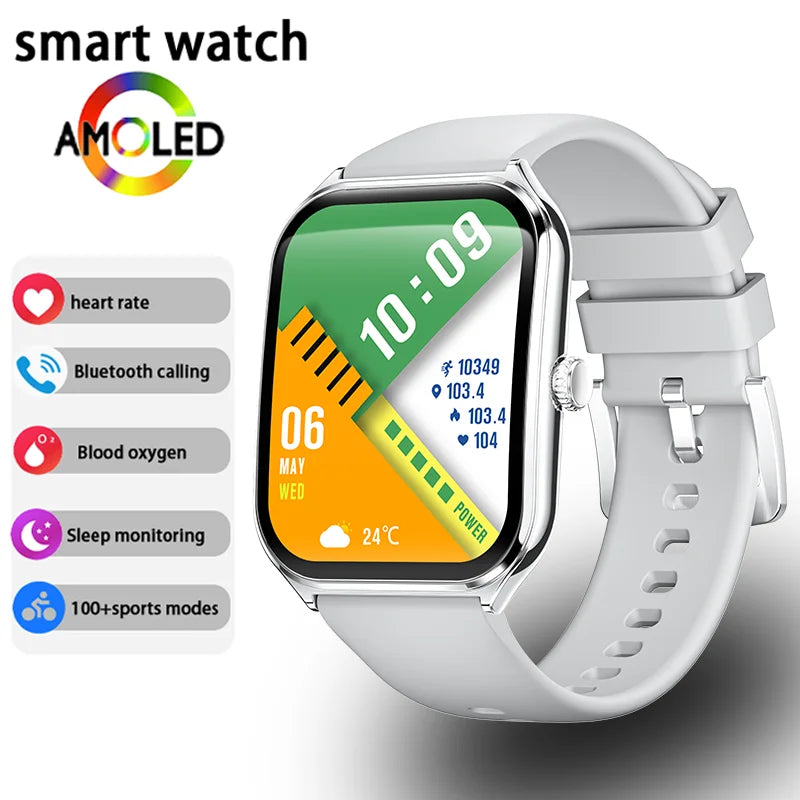 Ultra-Thin AMOLED Smart Watch – 1.96" HD Display & Bluetooth Calling