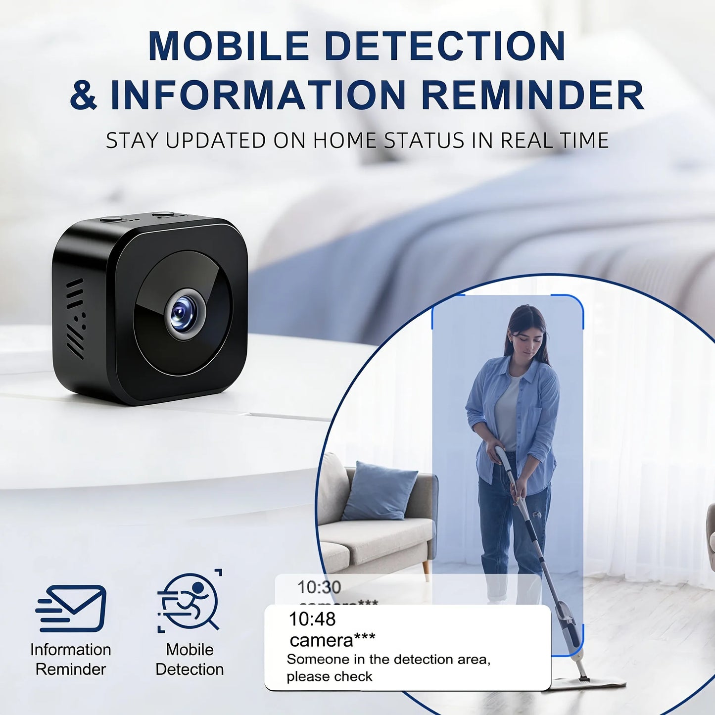 Mini HD WiFi Security Camera – Wireless Indoor Video & Audio Monitor