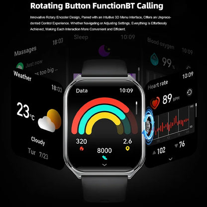 Ultra-Thin AMOLED Smart Watch – 1.96" HD Display & Bluetooth Calling