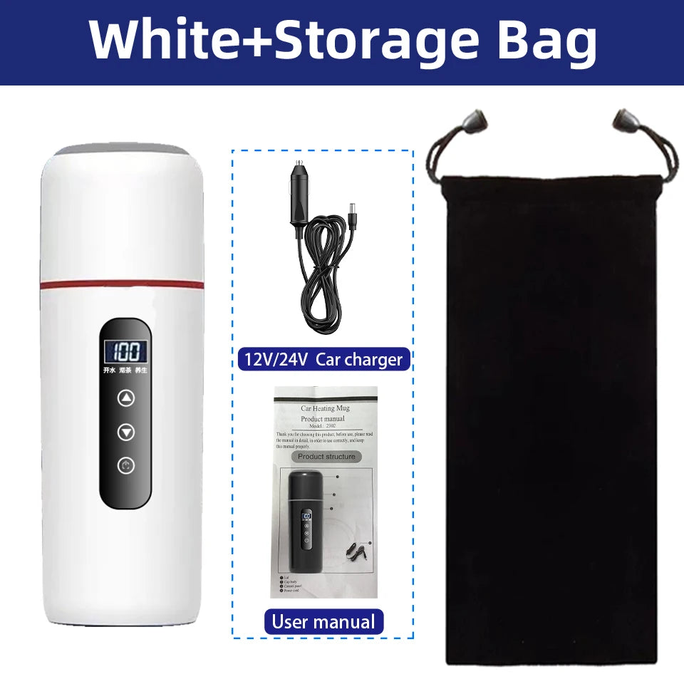 Electric Kettle 12V24V Portable Car Heating Cup 500ml