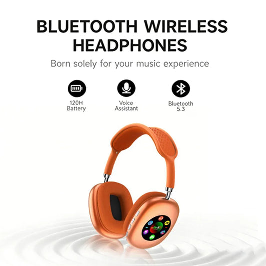 Wireless Headphones with LCD Touch Screen & HiFi Stereo Sound